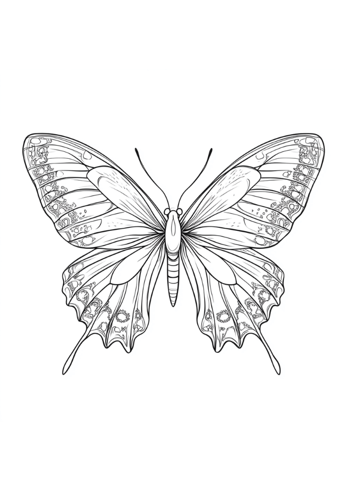 Schmetterling mit offenen Flügeln
