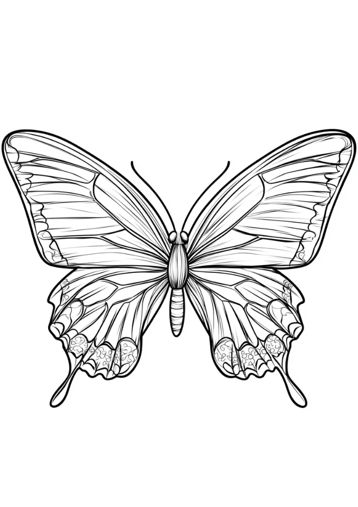 Bunter Schmetterling in Bewegung