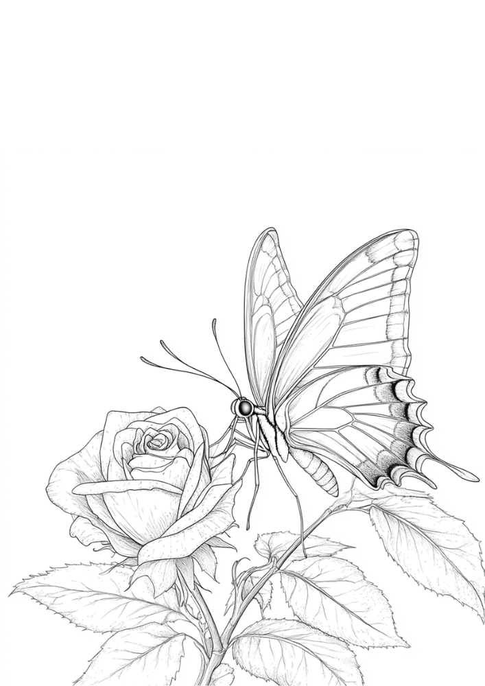 Schmetterling mit Herzflügeln