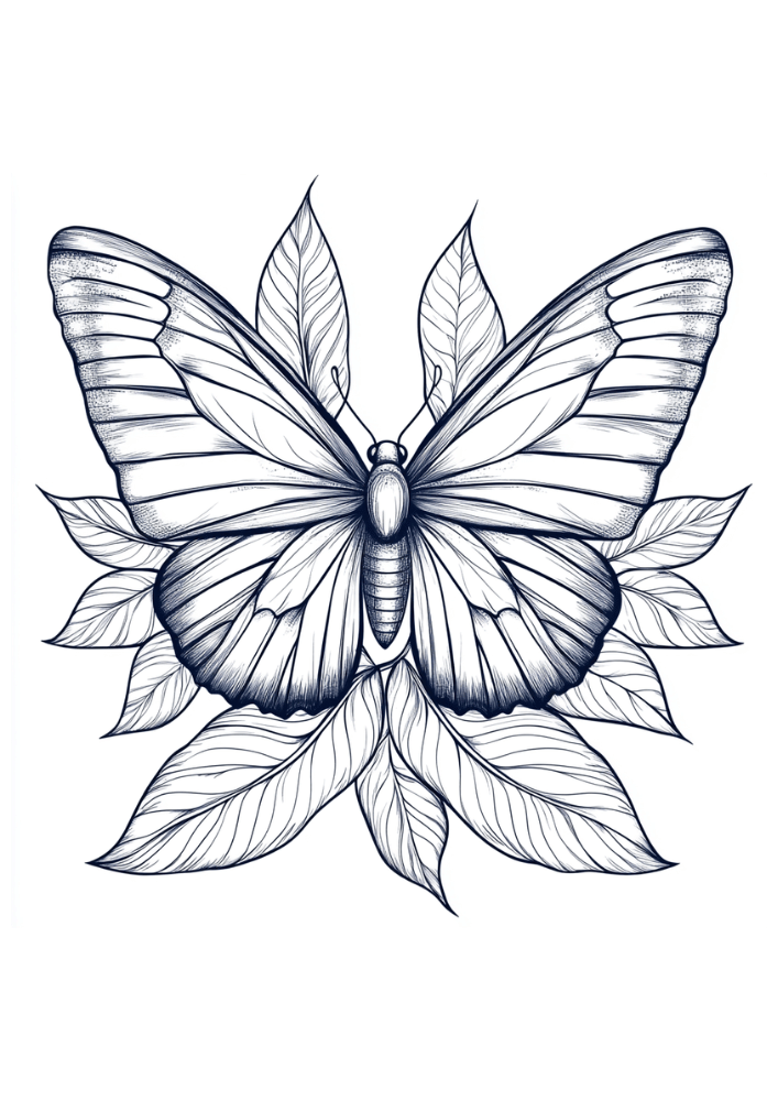 Schmetterling auf Blatt